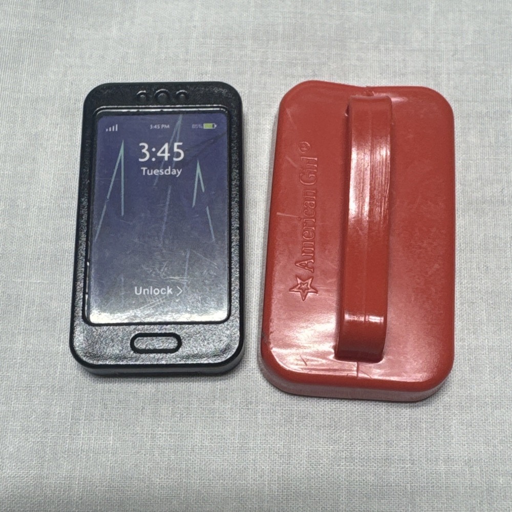 American Girl Doll Cell Phone With orange Case